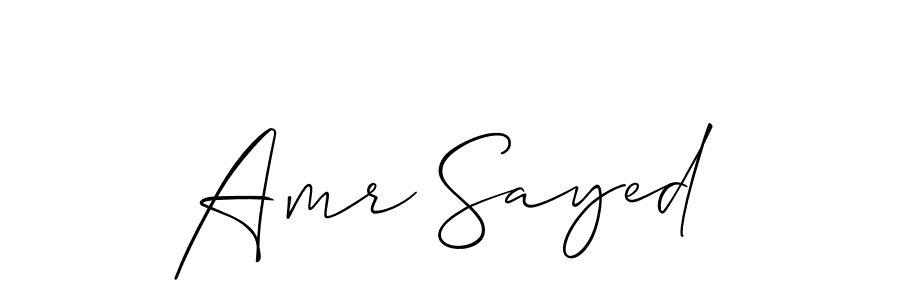 How to make Amr Sayed signature? Allison_Script is a professional autograph style. Create handwritten signature for Amr Sayed name. Amr Sayed signature style 2 images and pictures png