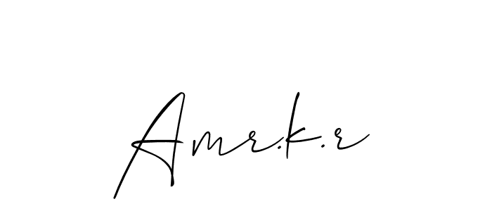 Also we have Amr.k.r name is the best signature style. Create professional handwritten signature collection using Allison_Script autograph style. Amr.k.r signature style 2 images and pictures png