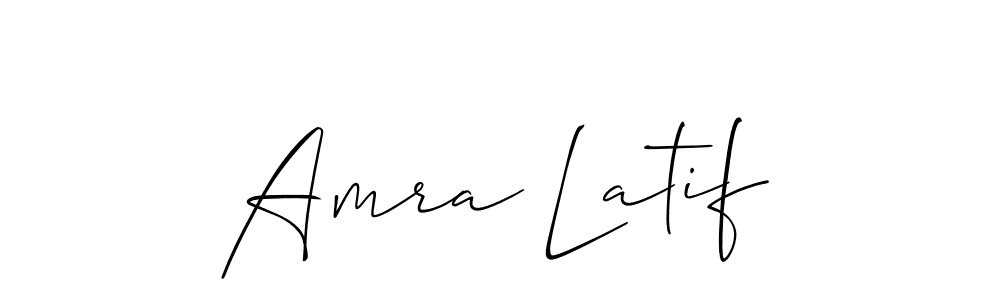 Best and Professional Signature Style for Amra Latif. Allison_Script Best Signature Style Collection. Amra Latif signature style 2 images and pictures png