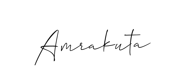 Make a beautiful signature design for name Amrakuta. With this signature (Allison_Script) style, you can create a handwritten signature for free. Amrakuta signature style 2 images and pictures png