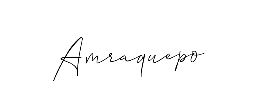 Use a signature maker to create a handwritten signature online. With this signature software, you can design (Allison_Script) your own signature for name Amraquepo. Amraquepo signature style 2 images and pictures png