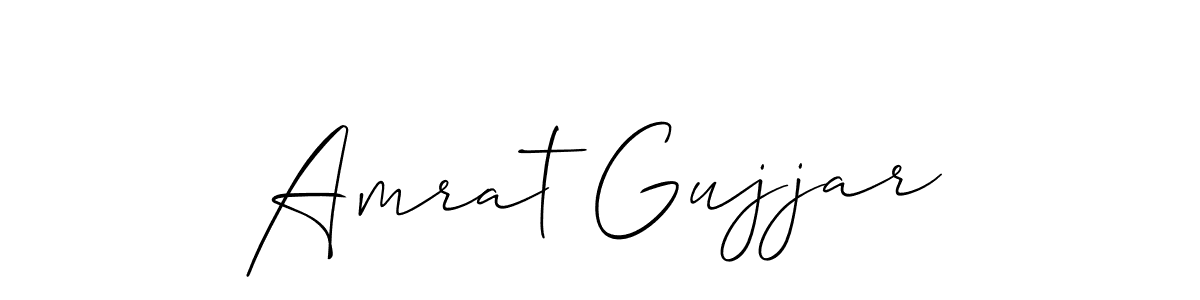 You should practise on your own different ways (Allison_Script) to write your name (Amrat Gujjar) in signature. don't let someone else do it for you. Amrat Gujjar signature style 2 images and pictures png
