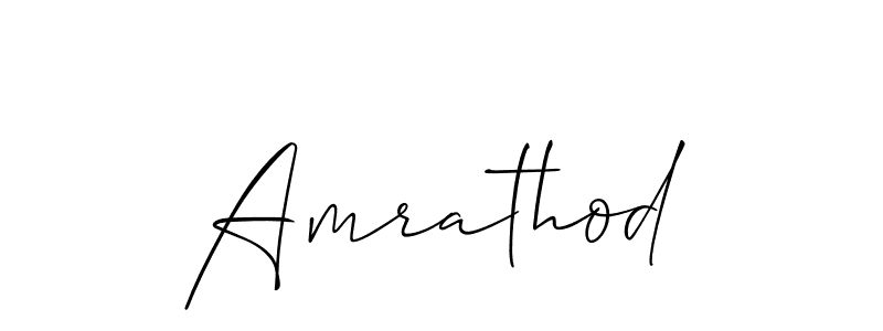 Design your own signature with our free online signature maker. With this signature software, you can create a handwritten (Allison_Script) signature for name Amrathod. Amrathod signature style 2 images and pictures png