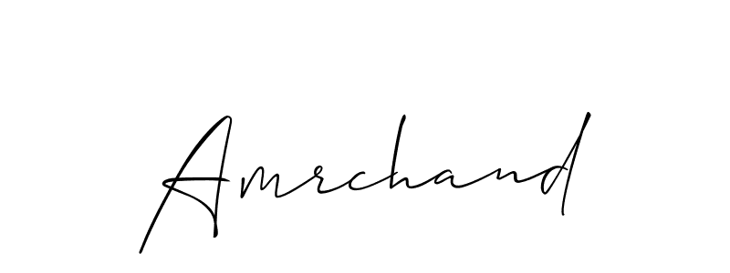 How to make Amrchand name signature. Use Allison_Script style for creating short signs online. This is the latest handwritten sign. Amrchand signature style 2 images and pictures png