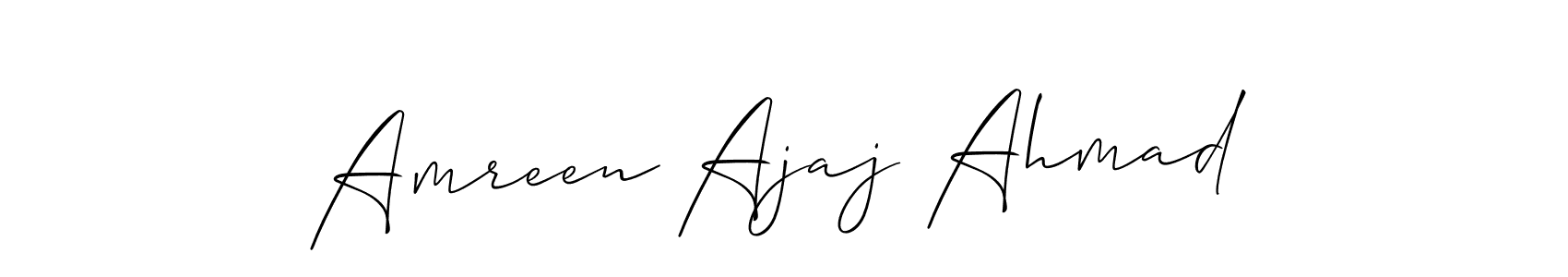 Use a signature maker to create a handwritten signature online. With this signature software, you can design (Allison_Script) your own signature for name Amreen Ajaj Ahmad. Amreen Ajaj Ahmad signature style 2 images and pictures png