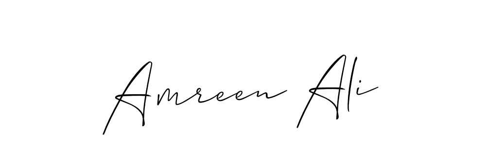 How to Draw Amreen Ali signature style? Allison_Script is a latest design signature styles for name Amreen Ali. Amreen Ali signature style 2 images and pictures png