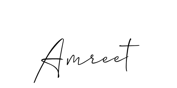 The best way (Allison_Script) to make a short signature is to pick only two or three words in your name. The name Amreet include a total of six letters. For converting this name. Amreet signature style 2 images and pictures png