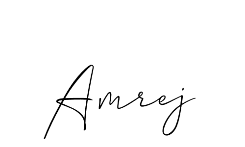 How to make Amrej name signature. Use Allison_Script style for creating short signs online. This is the latest handwritten sign. Amrej signature style 2 images and pictures png