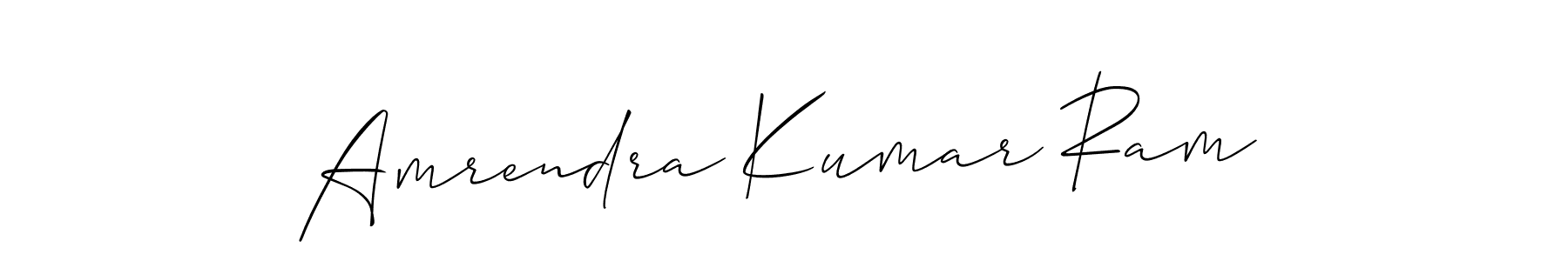 Design your own signature with our free online signature maker. With this signature software, you can create a handwritten (Allison_Script) signature for name Amrendra Kumar Ram. Amrendra Kumar Ram signature style 2 images and pictures png