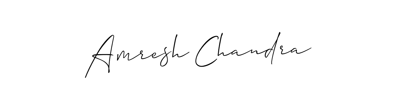 The best way (Allison_Script) to make a short signature is to pick only two or three words in your name. The name Amresh Chandra include a total of six letters. For converting this name. Amresh Chandra signature style 2 images and pictures png