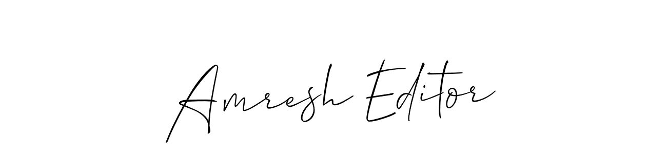 Make a beautiful signature design for name Amresh Editor. With this signature (Allison_Script) style, you can create a handwritten signature for free. Amresh Editor signature style 2 images and pictures png