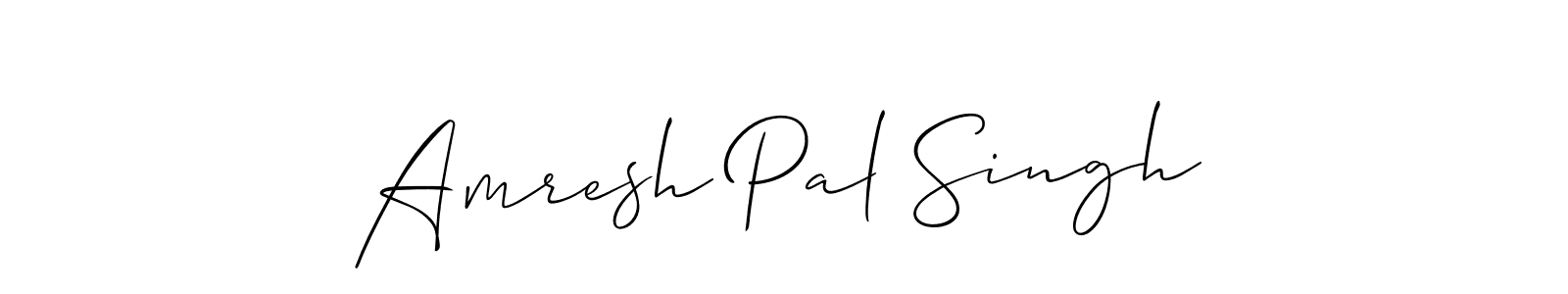Design your own signature with our free online signature maker. With this signature software, you can create a handwritten (Allison_Script) signature for name Amresh Pal Singh. Amresh Pal Singh signature style 2 images and pictures png