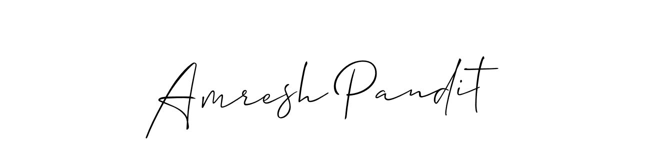 Design your own signature with our free online signature maker. With this signature software, you can create a handwritten (Allison_Script) signature for name Amresh Pandit. Amresh Pandit signature style 2 images and pictures png