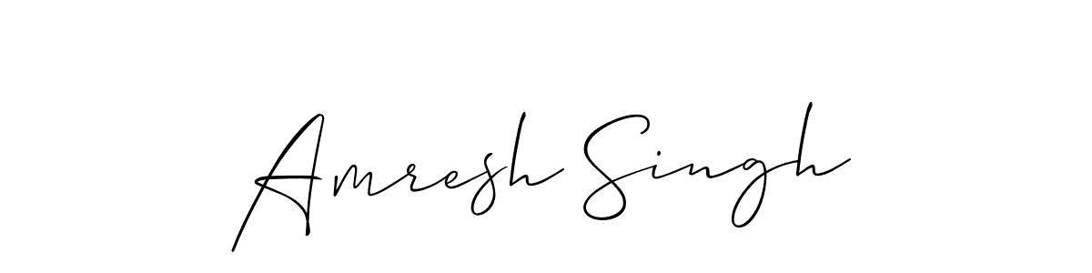 How to make Amresh Singh signature? Allison_Script is a professional autograph style. Create handwritten signature for Amresh Singh name. Amresh Singh signature style 2 images and pictures png