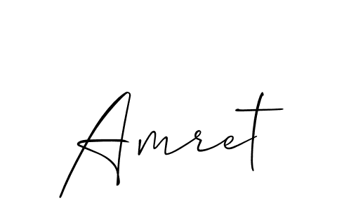 Use a signature maker to create a handwritten signature online. With this signature software, you can design (Allison_Script) your own signature for name Amret. Amret signature style 2 images and pictures png