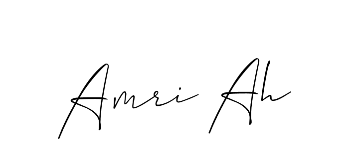 How to Draw Amri Ah signature style? Allison_Script is a latest design signature styles for name Amri Ah. Amri Ah signature style 2 images and pictures png