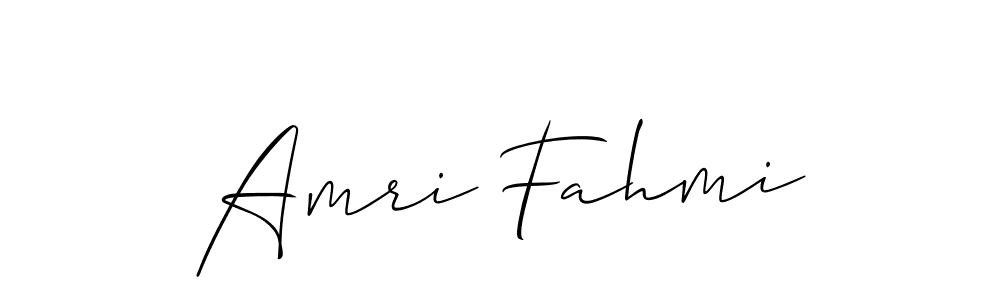 Also You can easily find your signature by using the search form. We will create Amri Fahmi name handwritten signature images for you free of cost using Allison_Script sign style. Amri Fahmi signature style 2 images and pictures png