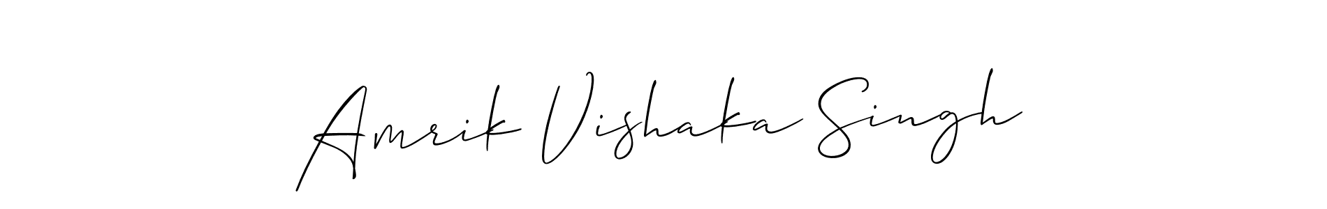 How to Draw Amrik Vishaka Singh signature style? Allison_Script is a latest design signature styles for name Amrik Vishaka Singh. Amrik Vishaka Singh signature style 2 images and pictures png