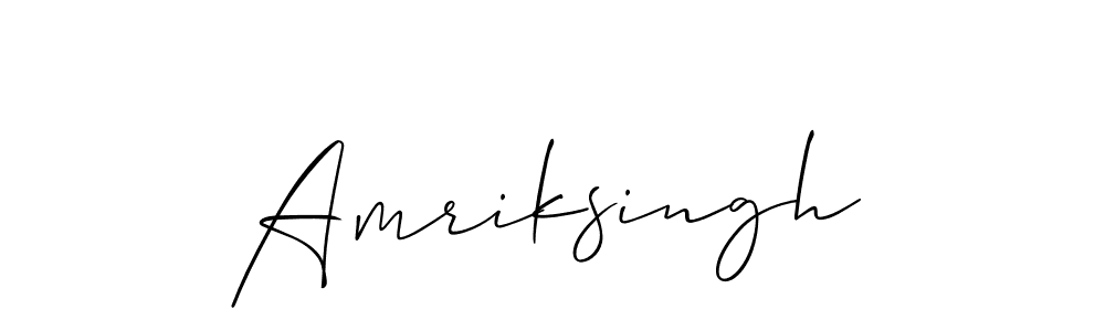 You should practise on your own different ways (Allison_Script) to write your name (Amriksingh) in signature. don't let someone else do it for you. Amriksingh signature style 2 images and pictures png