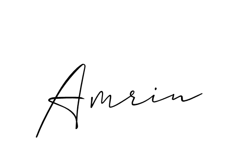 The best way (Allison_Script) to make a short signature is to pick only two or three words in your name. The name Amrin include a total of six letters. For converting this name. Amrin signature style 2 images and pictures png