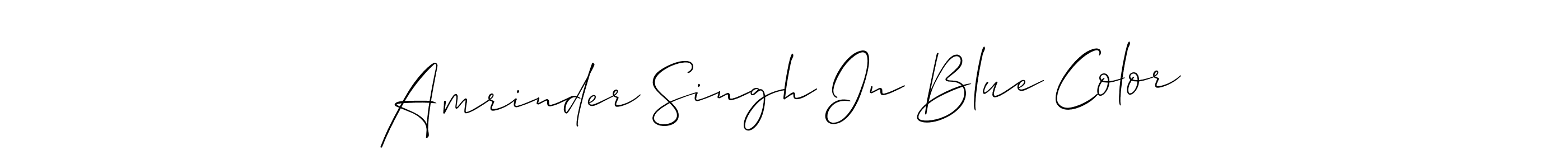 It looks lik you need a new signature style for name Amrinder Singh In Blue Color. Design unique handwritten (Allison_Script) signature with our free signature maker in just a few clicks. Amrinder Singh In Blue Color signature style 2 images and pictures png