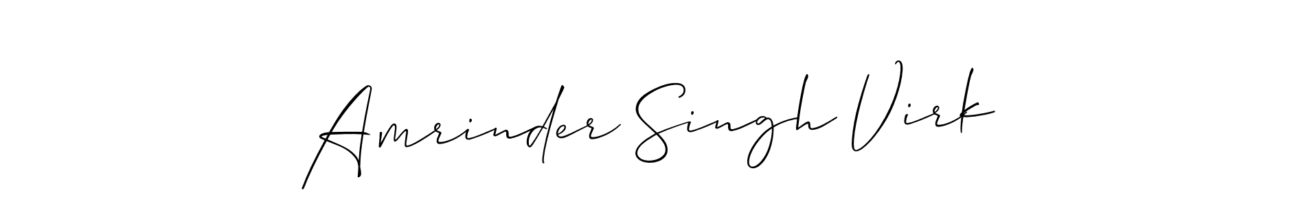 How to make Amrinder Singh Virk name signature. Use Allison_Script style for creating short signs online. This is the latest handwritten sign. Amrinder Singh Virk signature style 2 images and pictures png