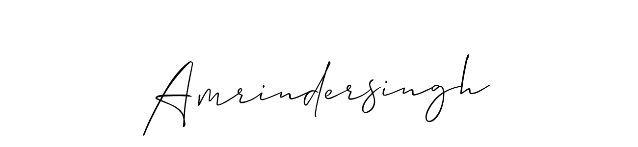 Make a beautiful signature design for name Amrindersingh. With this signature (Allison_Script) style, you can create a handwritten signature for free. Amrindersingh signature style 2 images and pictures png