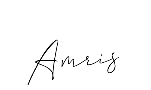 The best way (Allison_Script) to make a short signature is to pick only two or three words in your name. The name Amris include a total of six letters. For converting this name. Amris signature style 2 images and pictures png