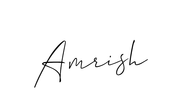 Design your own signature with our free online signature maker. With this signature software, you can create a handwritten (Allison_Script) signature for name Amrish. Amrish signature style 2 images and pictures png