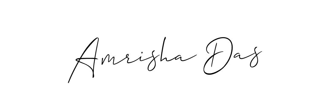 How to make Amrisha Das signature? Allison_Script is a professional autograph style. Create handwritten signature for Amrisha Das name. Amrisha Das signature style 2 images and pictures png