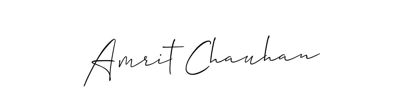 Also You can easily find your signature by using the search form. We will create Amrit Chauhan name handwritten signature images for you free of cost using Allison_Script sign style. Amrit Chauhan signature style 2 images and pictures png