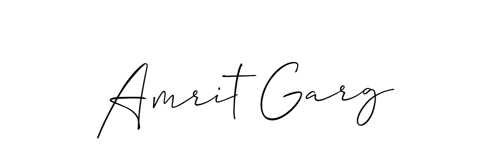 Also we have Amrit Garg name is the best signature style. Create professional handwritten signature collection using Allison_Script autograph style. Amrit Garg signature style 2 images and pictures png