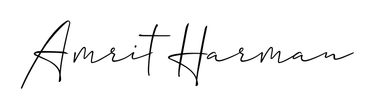 The Allison_Script font transforms the name Amrit Harman into an executive sign with sharp precision and distinguished character. Amrit Harman signature style 2 images and pictures png