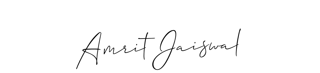 Amrit Jaiswal stylish signature style. Best Handwritten Sign (Allison_Script) for my name. Handwritten Signature Collection Ideas for my name Amrit Jaiswal. Amrit Jaiswal signature style 2 images and pictures png