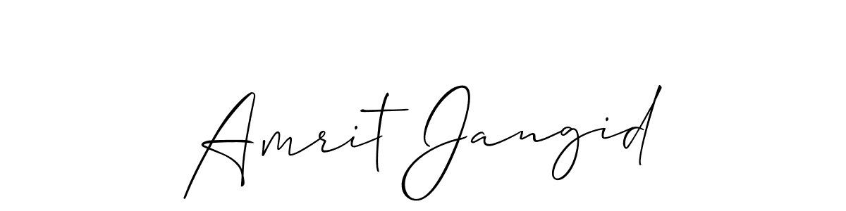 It looks lik you need a new signature style for name Amrit Jangid. Design unique handwritten (Allison_Script) signature with our free signature maker in just a few clicks. Amrit Jangid signature style 2 images and pictures png