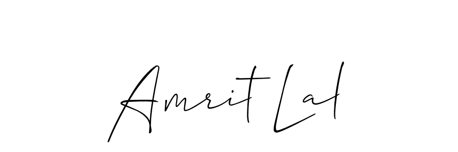 Use a signature maker to create a handwritten signature online. With this signature software, you can design (Allison_Script) your own signature for name Amrit Lal. Amrit Lal signature style 2 images and pictures png