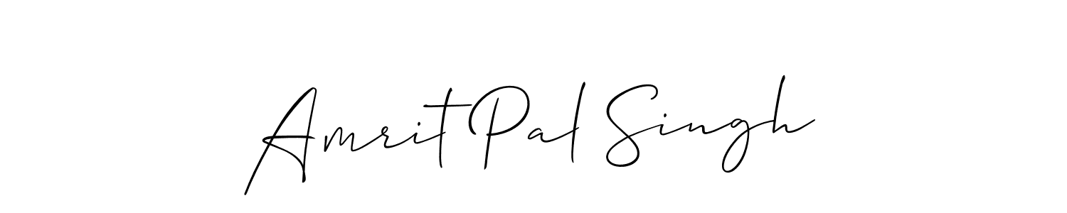 if you are searching for the best signature style for your name Amrit Pal Singh. so please give up your signature search. here we have designed multiple signature styles  using Allison_Script. Amrit Pal Singh signature style 2 images and pictures png