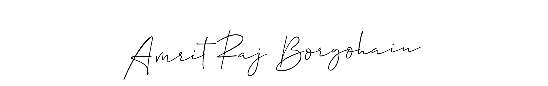 The best way (Allison_Script) to make a short signature is to pick only two or three words in your name. The name Amrit Raj Borgohain include a total of six letters. For converting this name. Amrit Raj Borgohain signature style 2 images and pictures png