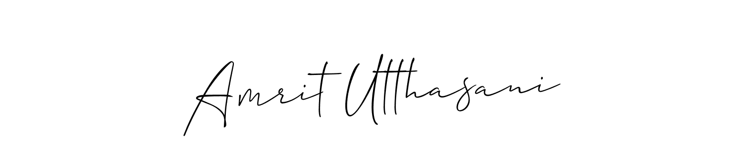 Create a beautiful signature design for name Amrit Utthasani. With this signature (Allison_Script) fonts, you can make a handwritten signature for free. Amrit Utthasani signature style 2 images and pictures png