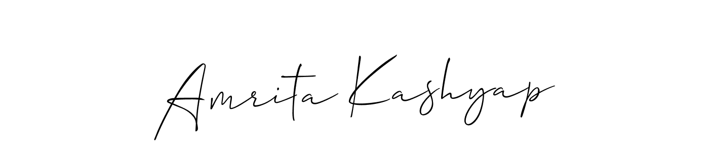 How to make Amrita Kashyap signature? Allison_Script is a professional autograph style. Create handwritten signature for Amrita Kashyap name. Amrita Kashyap signature style 2 images and pictures png
