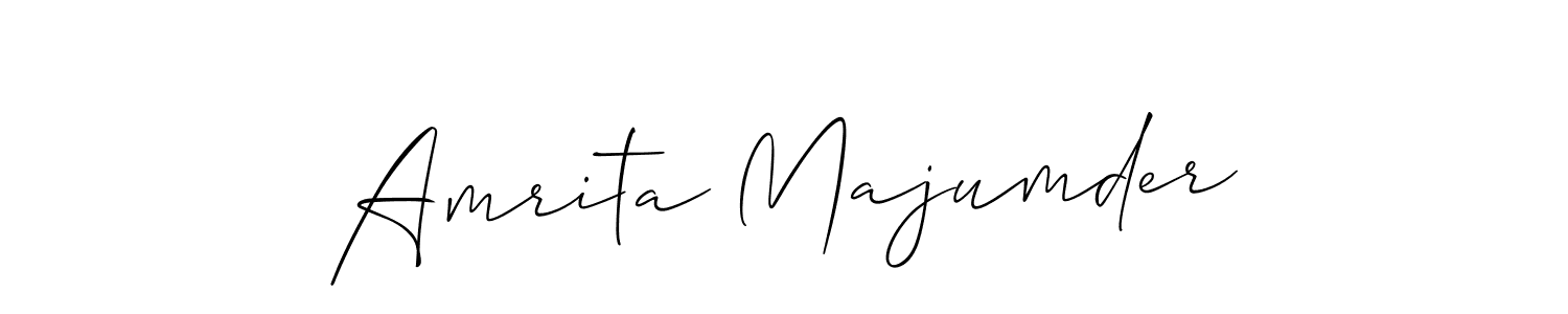 How to make Amrita Majumder name signature. Use Allison_Script style for creating short signs online. This is the latest handwritten sign. Amrita Majumder signature style 2 images and pictures png