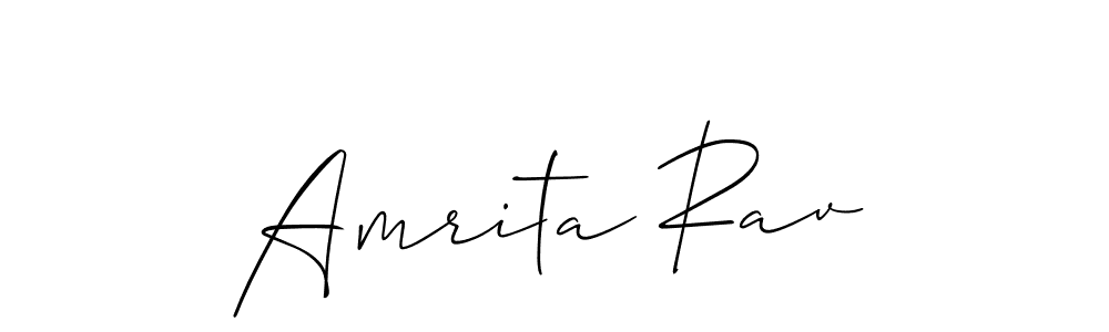 You should practise on your own different ways (Allison_Script) to write your name (Amrita Rav) in signature. don't let someone else do it for you. Amrita Rav signature style 2 images and pictures png