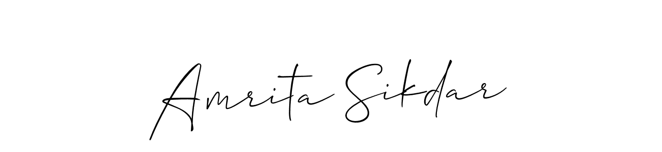 Make a beautiful signature design for name Amrita Sikdar. With this signature (Allison_Script) style, you can create a handwritten signature for free. Amrita Sikdar signature style 2 images and pictures png