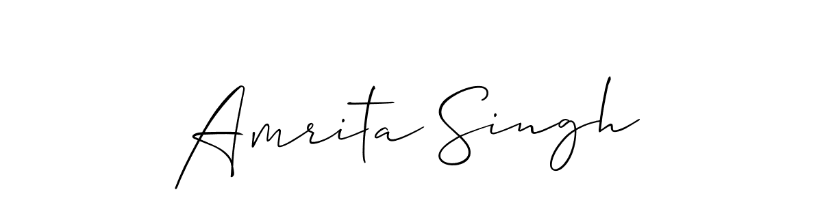 How to make Amrita Singh name signature. Use Allison_Script style for creating short signs online. This is the latest handwritten sign. Amrita Singh signature style 2 images and pictures png