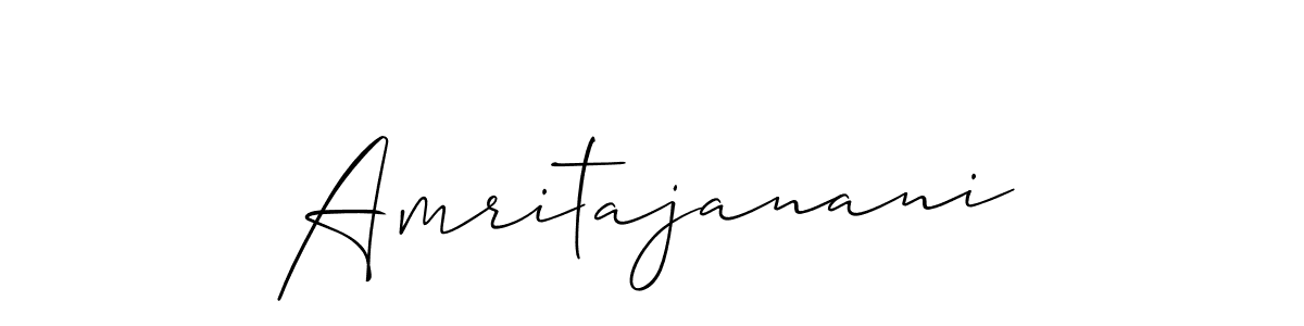 How to make Amritajanani signature? Allison_Script is a professional autograph style. Create handwritten signature for Amritajanani name. Amritajanani signature style 2 images and pictures png