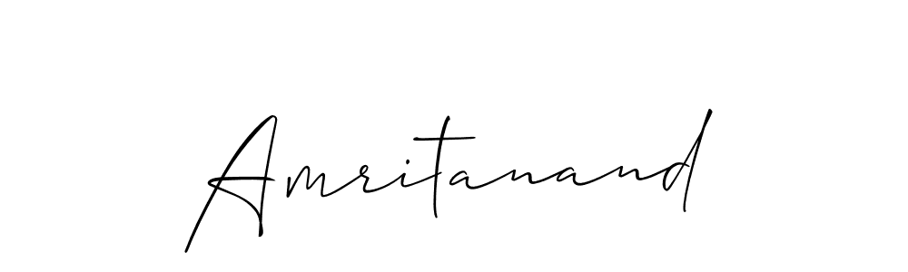 Design your own signature with our free online signature maker. With this signature software, you can create a handwritten (Allison_Script) signature for name Amritanand. Amritanand signature style 2 images and pictures png