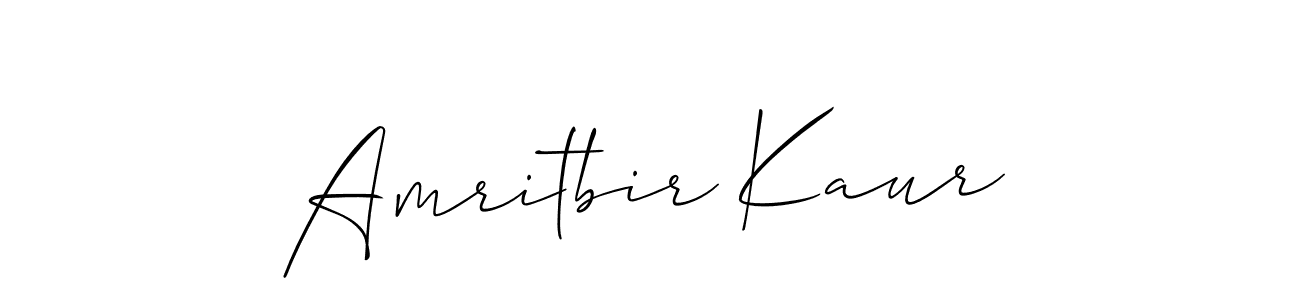 Also we have Amritbir Kaur name is the best signature style. Create professional handwritten signature collection using Allison_Script autograph style. Amritbir Kaur signature style 2 images and pictures png