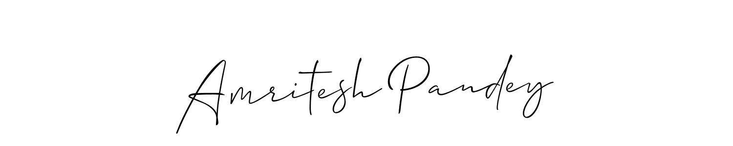 How to make Amritesh Pandey signature? Allison_Script is a professional autograph style. Create handwritten signature for Amritesh Pandey name. Amritesh Pandey signature style 2 images and pictures png