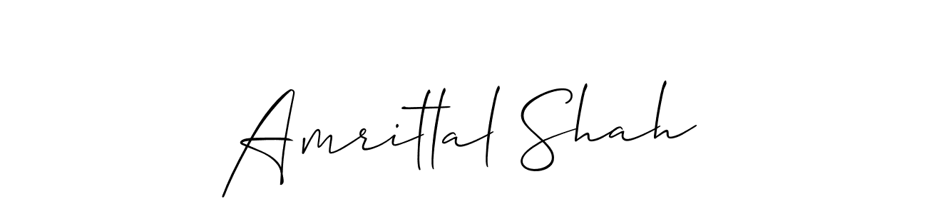 Allison_Script is a professional signature style that is perfect for those who want to add a touch of class to their signature. It is also a great choice for those who want to make their signature more unique. Get Amritlal Shah name to fancy signature for free. Amritlal Shah signature style 2 images and pictures png