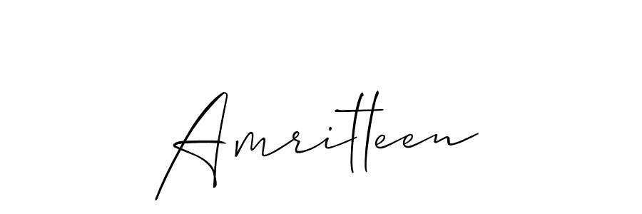 How to make Amritleen signature? Allison_Script is a professional autograph style. Create handwritten signature for Amritleen name. Amritleen signature style 2 images and pictures png